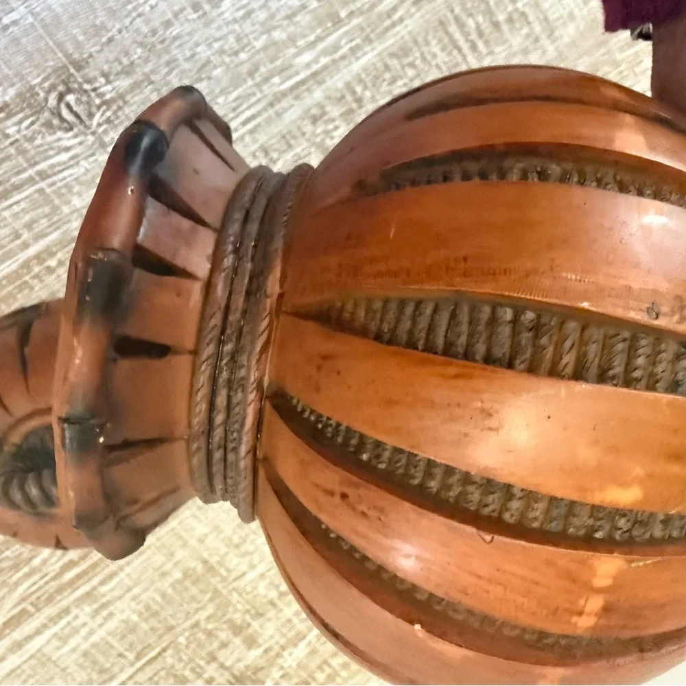 Brown Lantern Shaped Jar with Lid, UGC